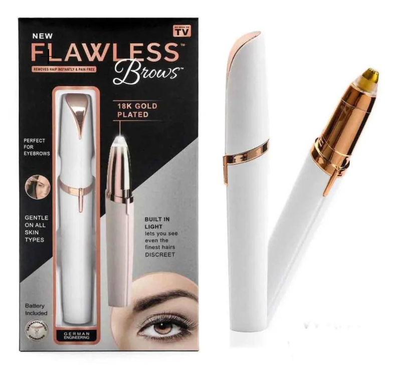 Eyebrow Trimmer White Color Flawless Rechargeable