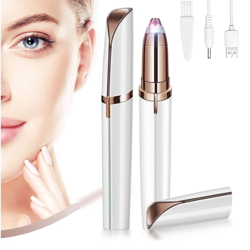 Eyebrow Trimmer White Color Flawless Rechargeable
